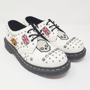 Dr.Martens Rock & Roll White Studded 1461 Oxford